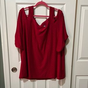 Catherine’s Cold Shoulder Red Women's Top